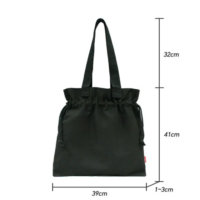

High Quality Customized Logo Printing Recyclable 12oz Cotton Canvas Drawstring Tote Bag