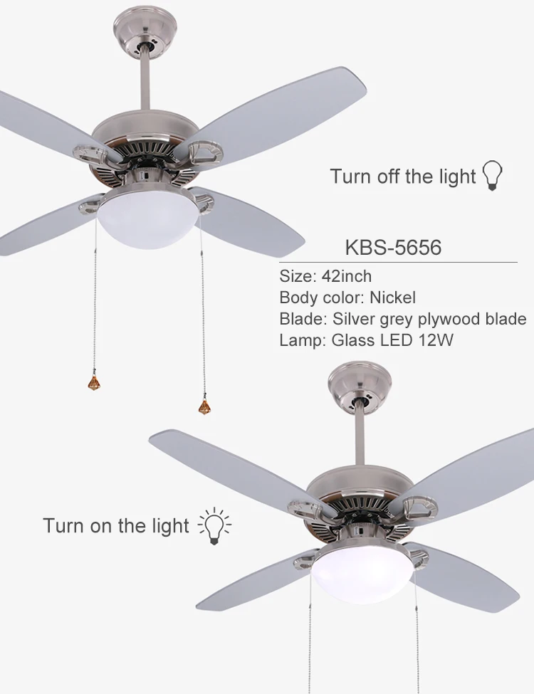 Best Brand Modern Simple Decorative Plywood Blade Bronze Ceiling Fan With Light