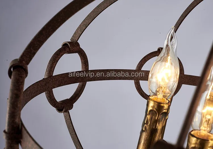 
Vintage industrial camino round drum circular lantern led pendant light chandelier for living room 