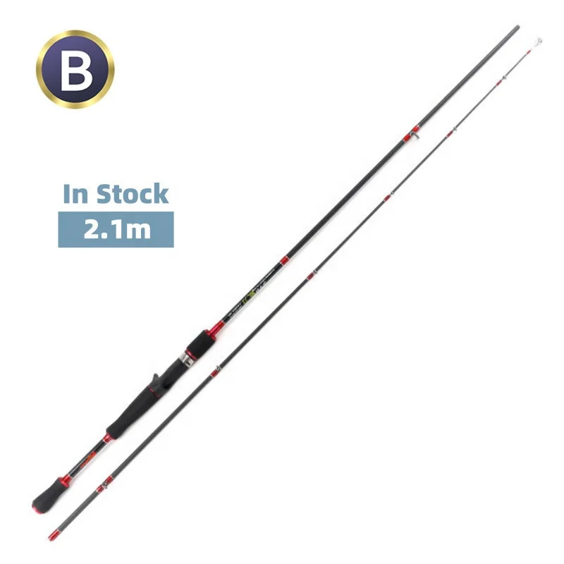 

In Stock baitcast Chinese 2.1m 15-40g M/MH 2section carbon fiber saltwater baitcasting bass fishing rod blank