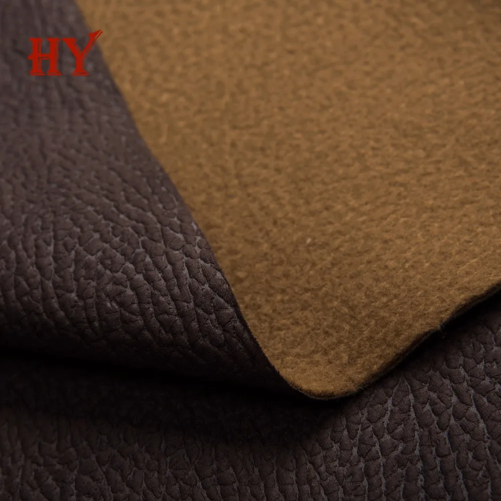 Glue Emboss Best Faux Cowhide Leather Fabric For Sofa Wholesale