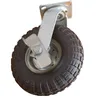 10 inch solid rubber swivel caster wheel with side brake