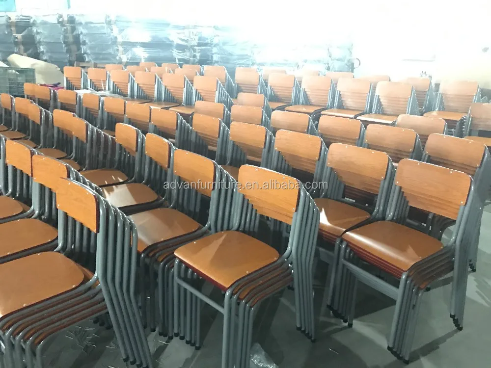 Cheap Classroom Furniture High Quality Plywood Chair Adjustable Student Desk And Chair For