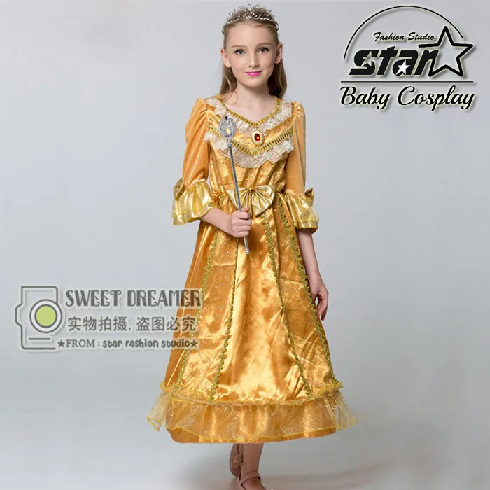 Beauty and Beast Cosplay Princess Belle Girls font b Fancy b font font b Dress b