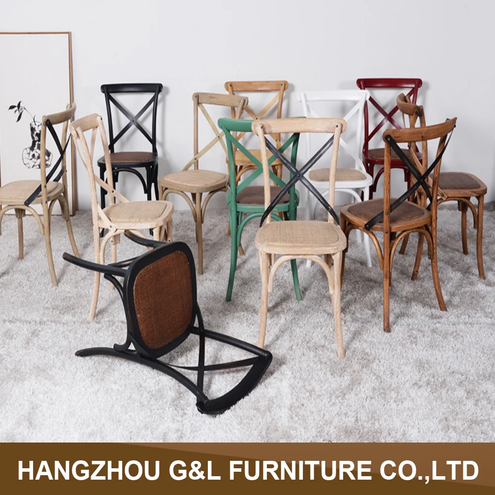 Cross Back Cane Seat Dining Chair Hot Sale Leisure Chair Side