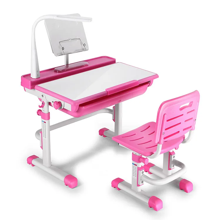 Popular Usage Children Furniture Sets Pink Kids Desk And Chair