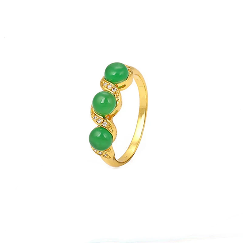 

xuping jewelry 24k gold plated lady gemstone gold zircon ring for wedding jewellery