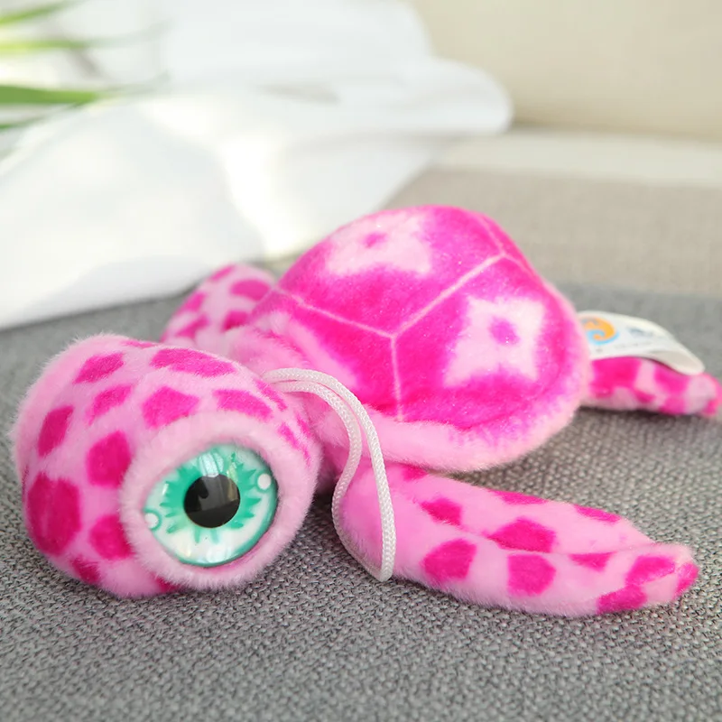 pink turtle sea animal plush toy with short plush material