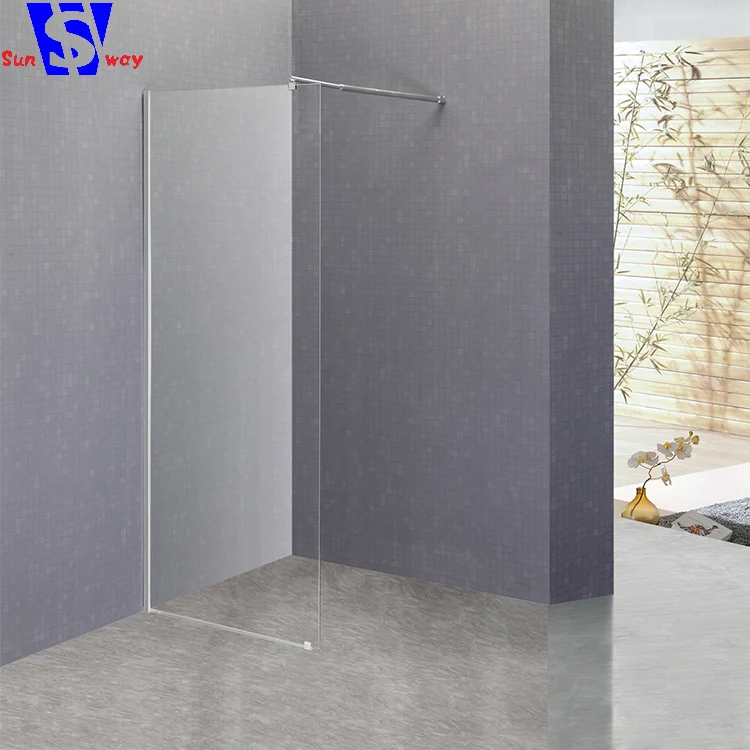 85x185cm clear tempered frameless glass shower door,sliding shower door, balcony square shower glass door