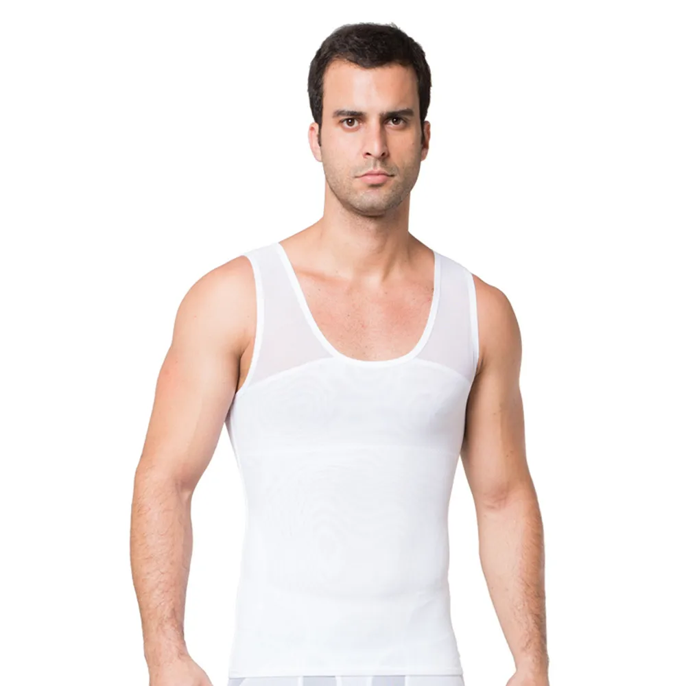 

Men waist slimming jogging vest breathable mesh slimming tank top jogging