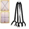 Bed Fitted Sheet Elastic Straps For Bed Sheets Suspenders Gripper Holder Fastener Clips Clippers Kit QFHD-8617
