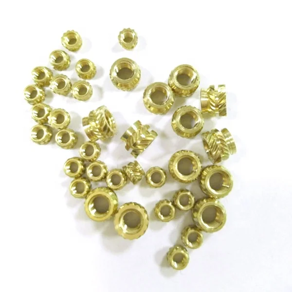 
insertion knurled round nuts/ thru threaded inserts nut/brass nut 
