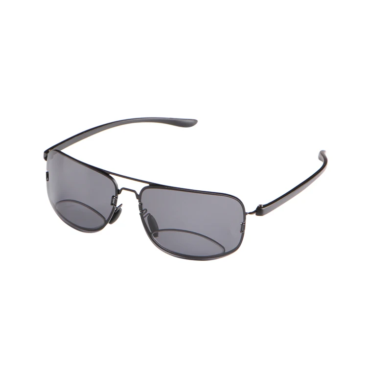 

FONHCOO High Quality Fashion Black Frame Double Bridge Reading Normal Level Metal Sunglasses, Any colors is available