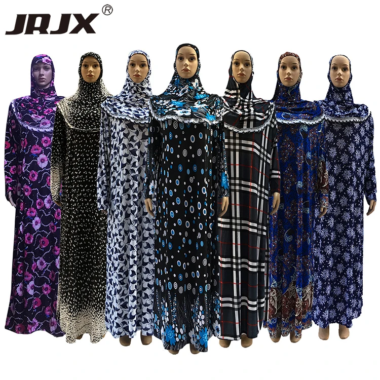 

High Quality Middle East Prayer Clothes Muslim Women Abaya Prayer Dress Wholesale with Cheap Price, Mix colors