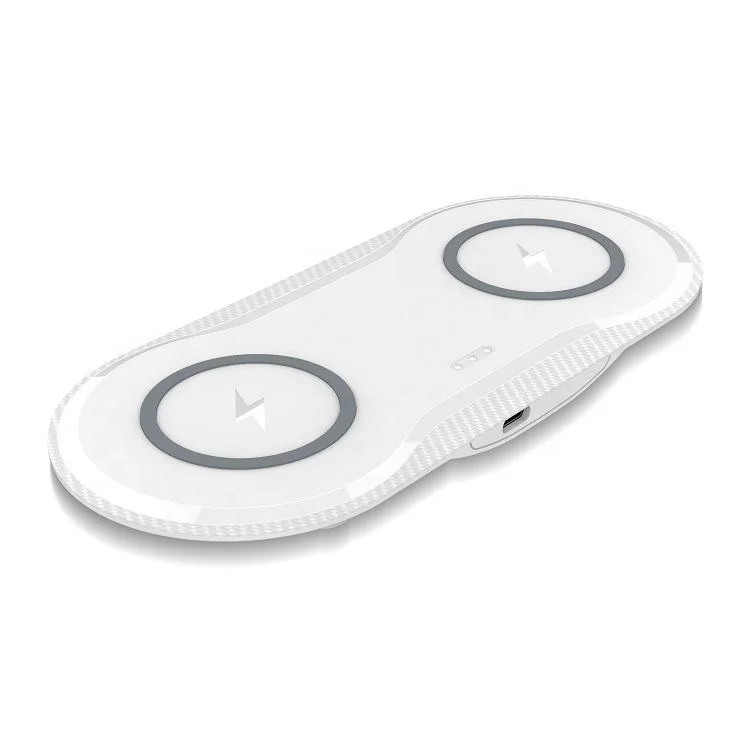 

White Plastic Anti-Slip Silicone Fast Qi Wireless Charger, Customized