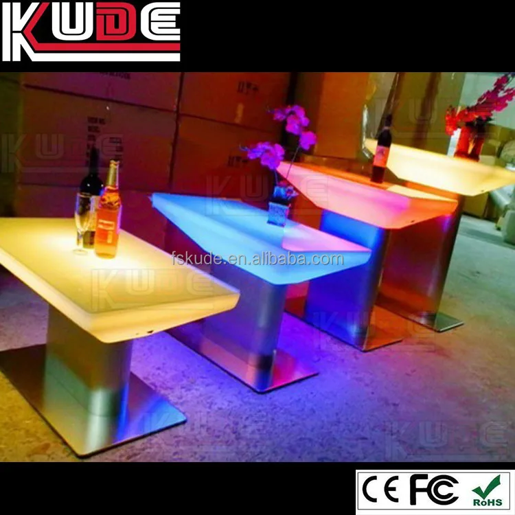 Color changing lighting bar led table illuminated Led coffee table