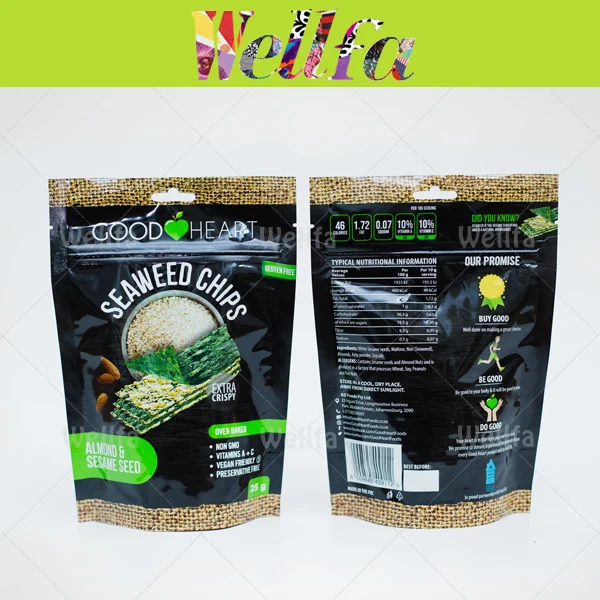 Food Grade Plastic Seaweed Packaging Bag For Crispy Snack / Seaweed Bag