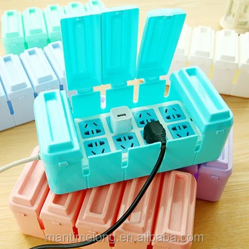 
Creative Type Home Office Organizer Power Socket Computer Electrical Wire Storage Box Plastic Container Ultralarge 
