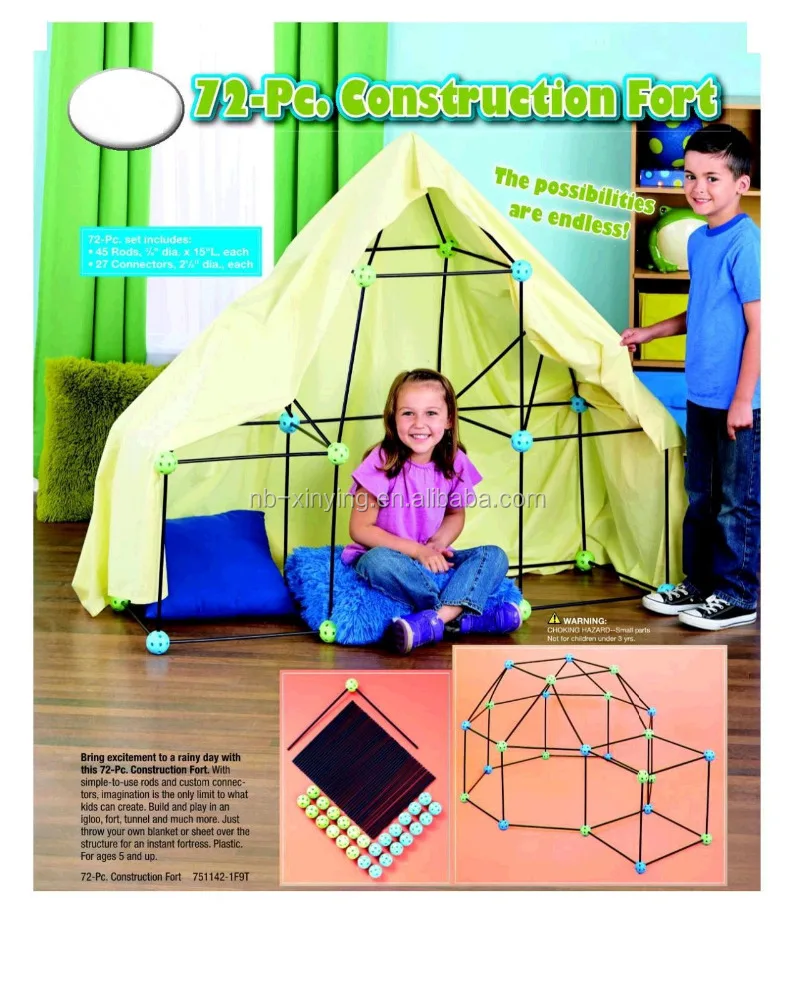 discovery kids build & play construction fort