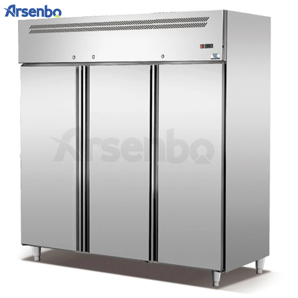 Arsenbo Luxury 42 Gn Pans Hotel Kitchen Vertical 3 Door Fridge Dual