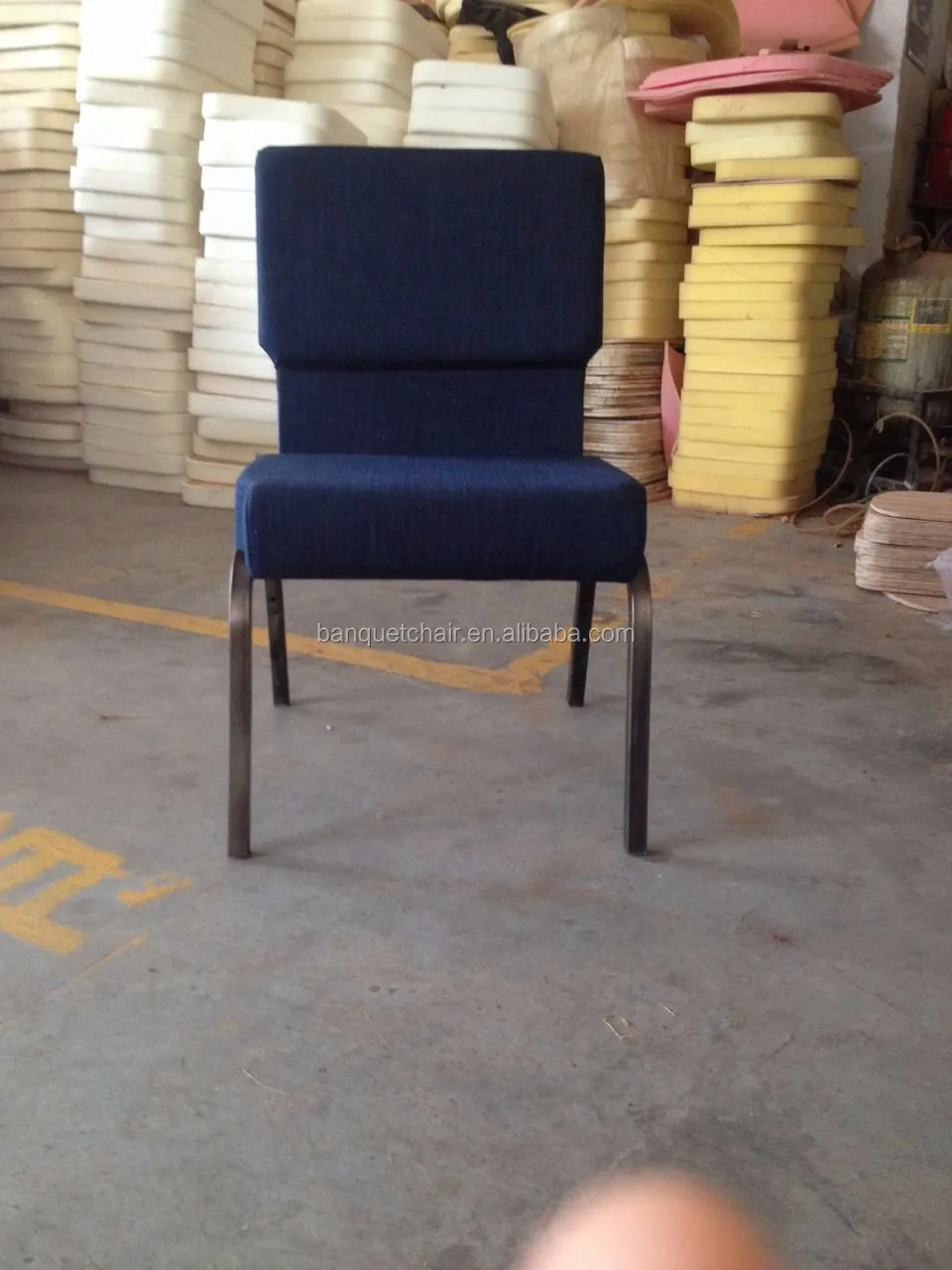 Cheap stackable steel leg church chair for sale