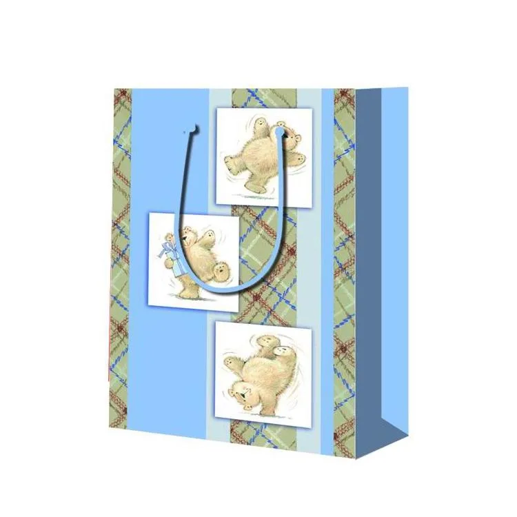 Wholesale Nice Fashionable Large Capacity Paper Gift Bag Printing Butterfly For Birthday