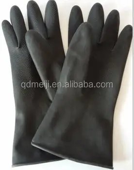 long thick rubber gloves