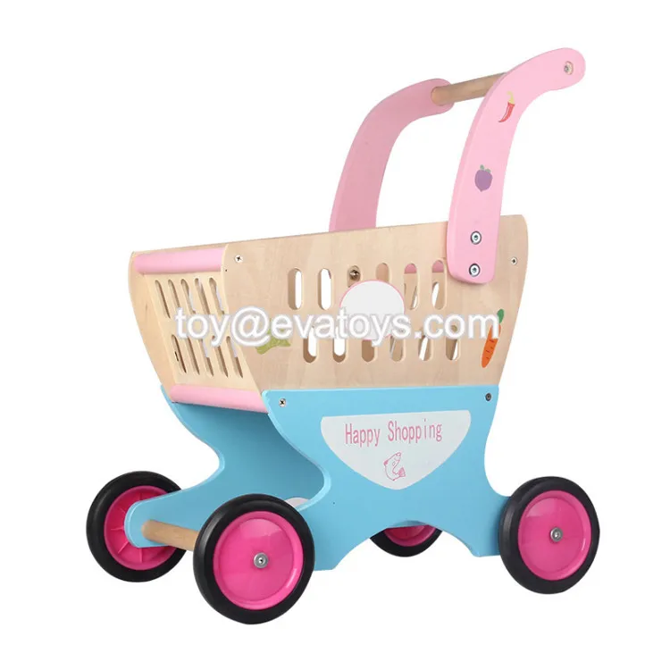 wooden shopping cart toy