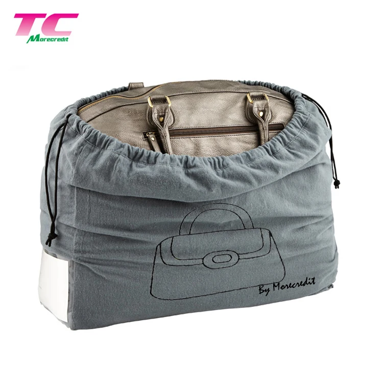 Wholesale Durable Luxury Cotton Drawstring Dust Cover Bag For Handbag