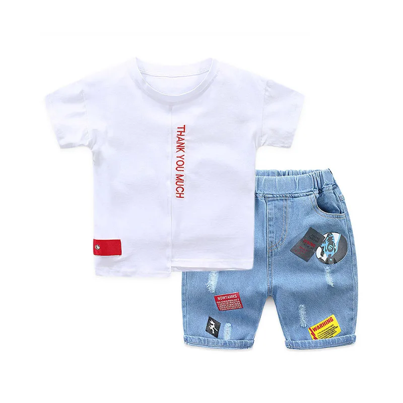 

Children summer fashion clothing character short-sleeved t-shirt shorts pants casual kids clothes sets alsy262, Colorful