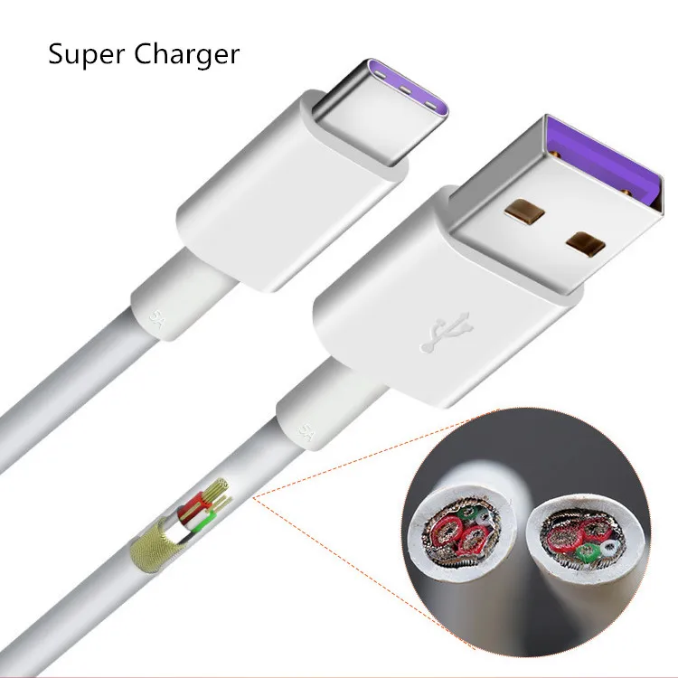 New USB Type C Data Fast charger Cable For Android Smart Phone/Laptop , 5A Fast Charging Charger Cable