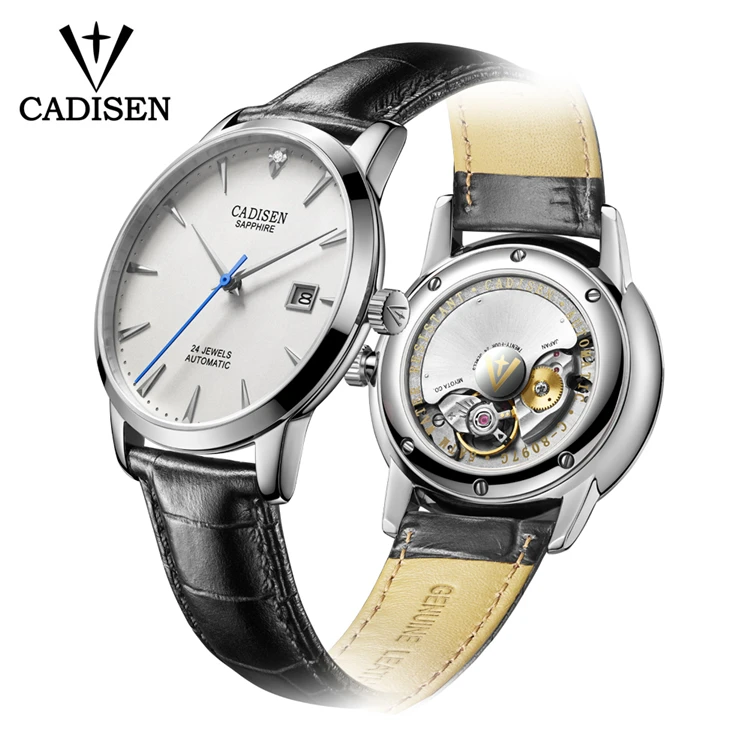 

CADISEN Men Watch Hot Wrist Brand Luxury Famous Male Clock Automatic Watch Real diamonds Watch Relogio Masculino