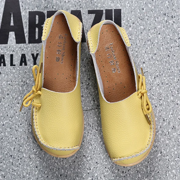 
Flat genuine leather pregnant women shoes 2019 