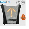 Trendy Turn Signal Light Reflective Wireless Control Water Resistant Night Safety Cycling Bike Outdoor Detachable LED Vest Pack