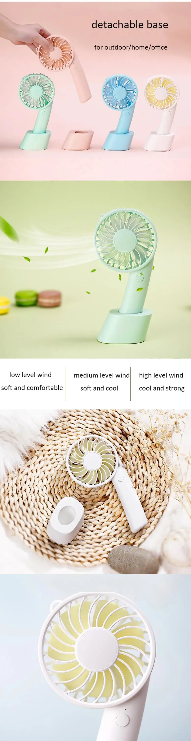2018 lucky number 9 mini Fan rechargeable USB Table