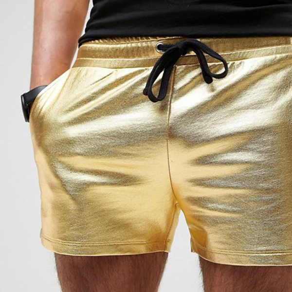 Selling Websites Metallic Gold Short Shorts Mens Running Shorts ...