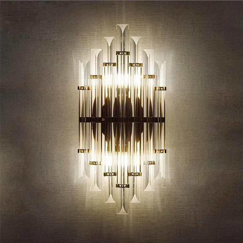 
Postmodern Crystal Stainless Steel Wall lamp Wall Light Wall Sconce For Foyer Bedroom Corridor 
