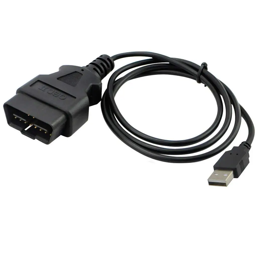 Car Auto Male to Female OBD2 Flat 16 Pin Extension Diagnostic Extender Cable US 