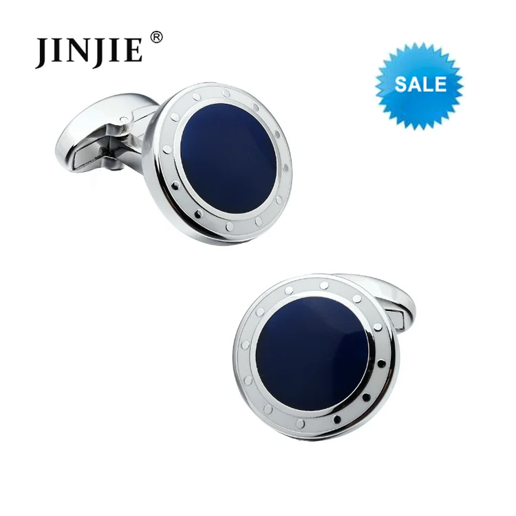 

STC016 2 Color Luxury Mens Cufflinks High Quality Wedding Cuff links Silver Plated Designer Personalized Cuff link for Sale, Black and blue