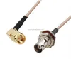 RF pigtail cable BNC female to rp-sma male right angle 90-degree rg316 BNC TO SMA