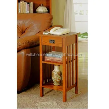11117 6102 Small Wooden Telephone Table With Drawer Europe