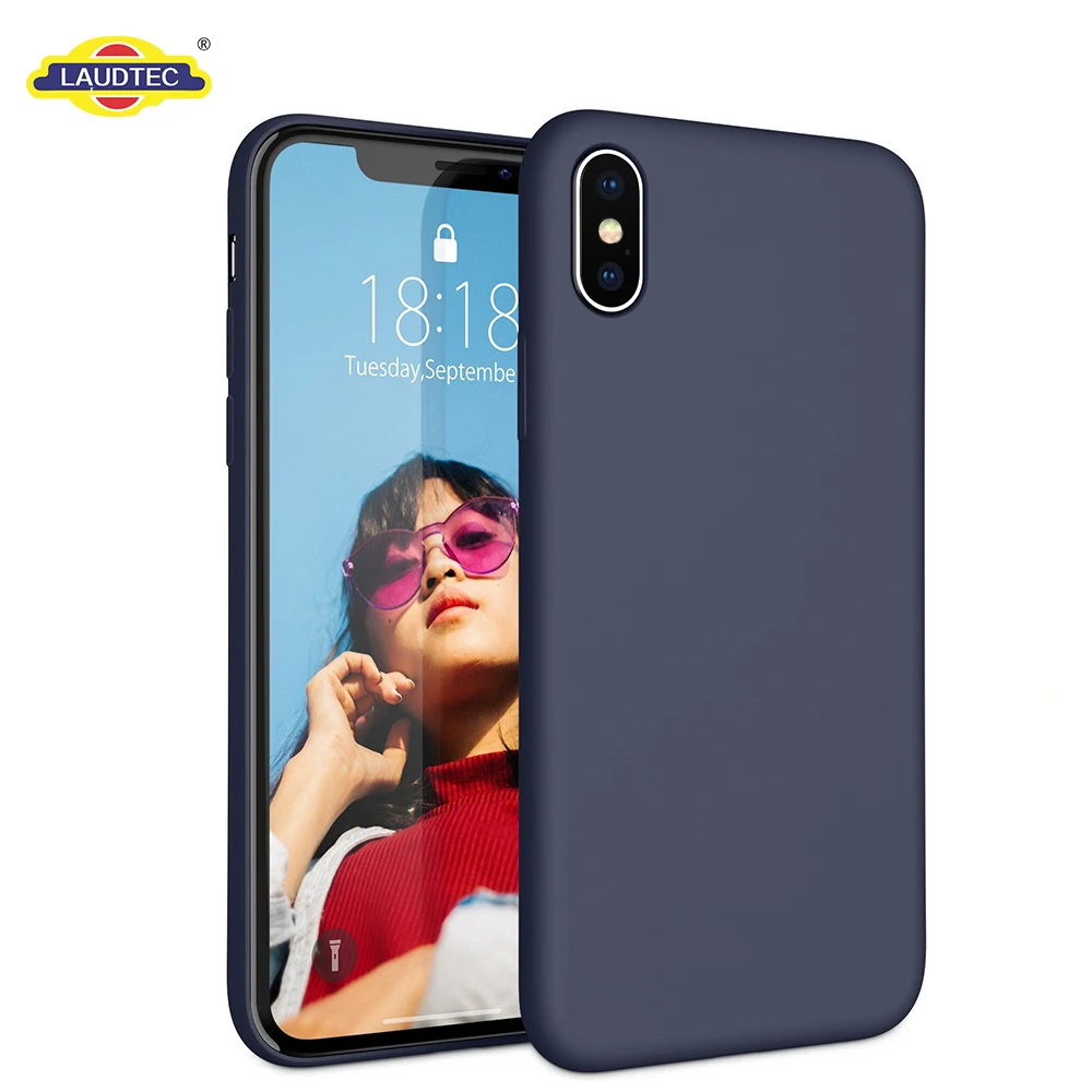 

Liquid Silicone Phone Cover For iphone X, Black;red;pink;blue