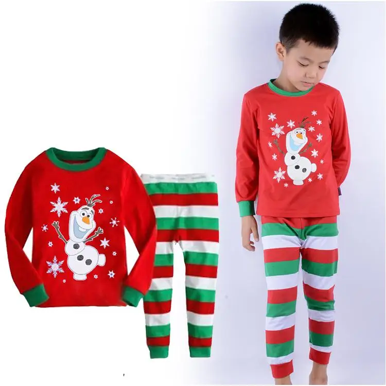 3D Cartoon Kids Pijamas Autumn Long Sleeve Cotton Tops Strip Pants Baby Boys Pajamas Children Clothing