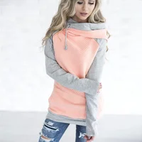 

2019 Hot OEM plain pullover Hoodies women custom embroidery long sleeve hoodies
