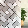 Durable static cling crystal vinyl decorative mirror kaca jendela frosted glass sticker window film with 3D effects
