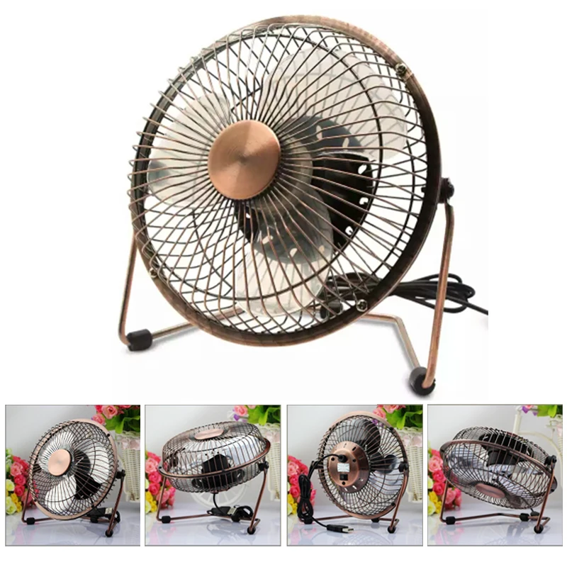 6" Portable 4 Metal Blade Antique Pedestal Fan Buy 4 Metal Blade