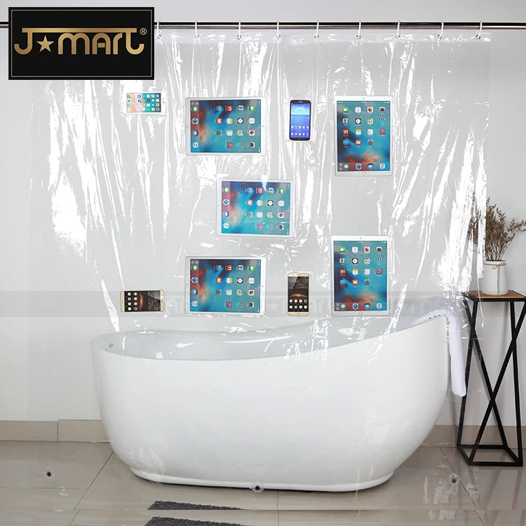 China Factory Bathroom Waterproof Shower Curtain Liner With Smart