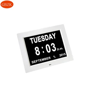 2016 best seller digital calendar day clock memory loss dementia calendar clock without abbreviation