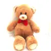 promotional gifts custom animal tan red bow soft plush stuffed build-a-bear