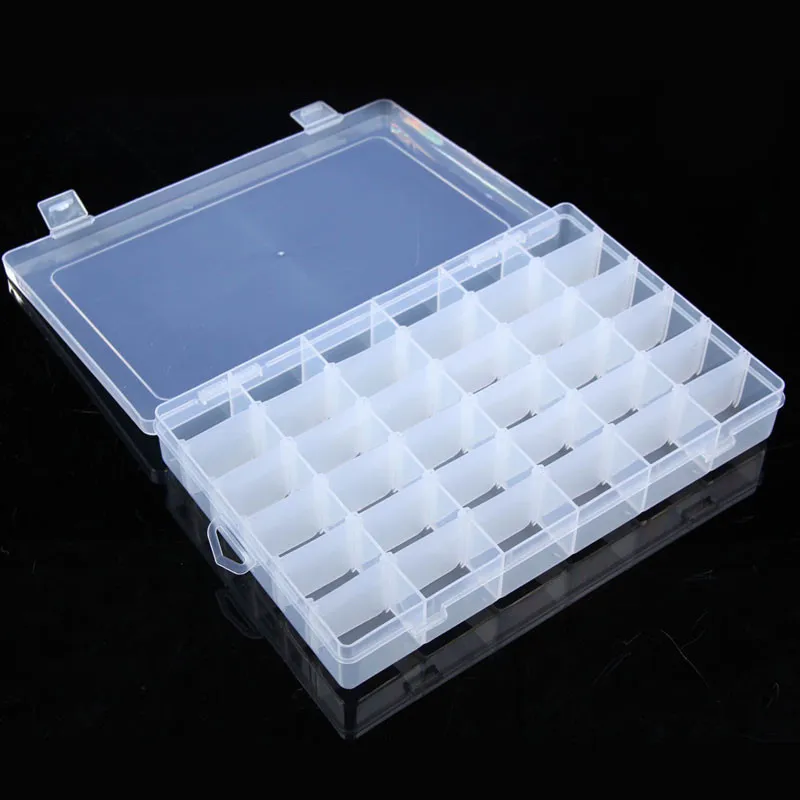 

36 Grids Plastic Box Organizer Jewelry Storage Box Container Case, Transparent